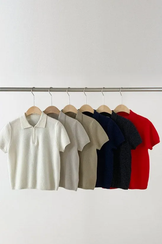 100% woolen Polo with a Half-Zip | 6 color