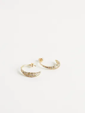 3019 Earrings in 14k Yellow Gold with 70 Brown Diamonds