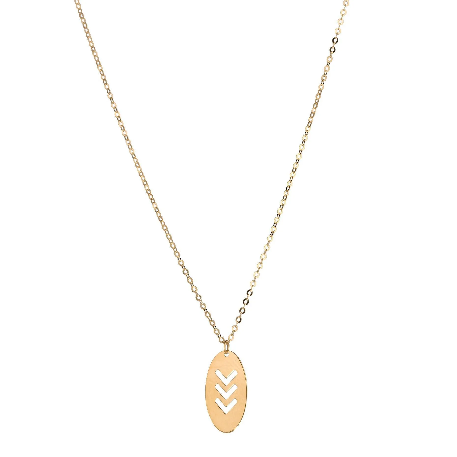 9kt Gold Arrow Pendant Necklace for Down Syndrome Ireland