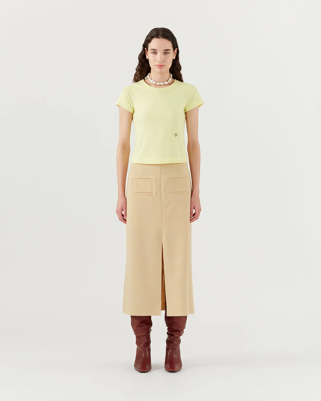 Adina T-Shirt Organic Cotton Jersey Yellow