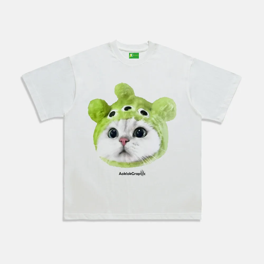 AG®Three-Eyed Hooded Cat T-Shirt