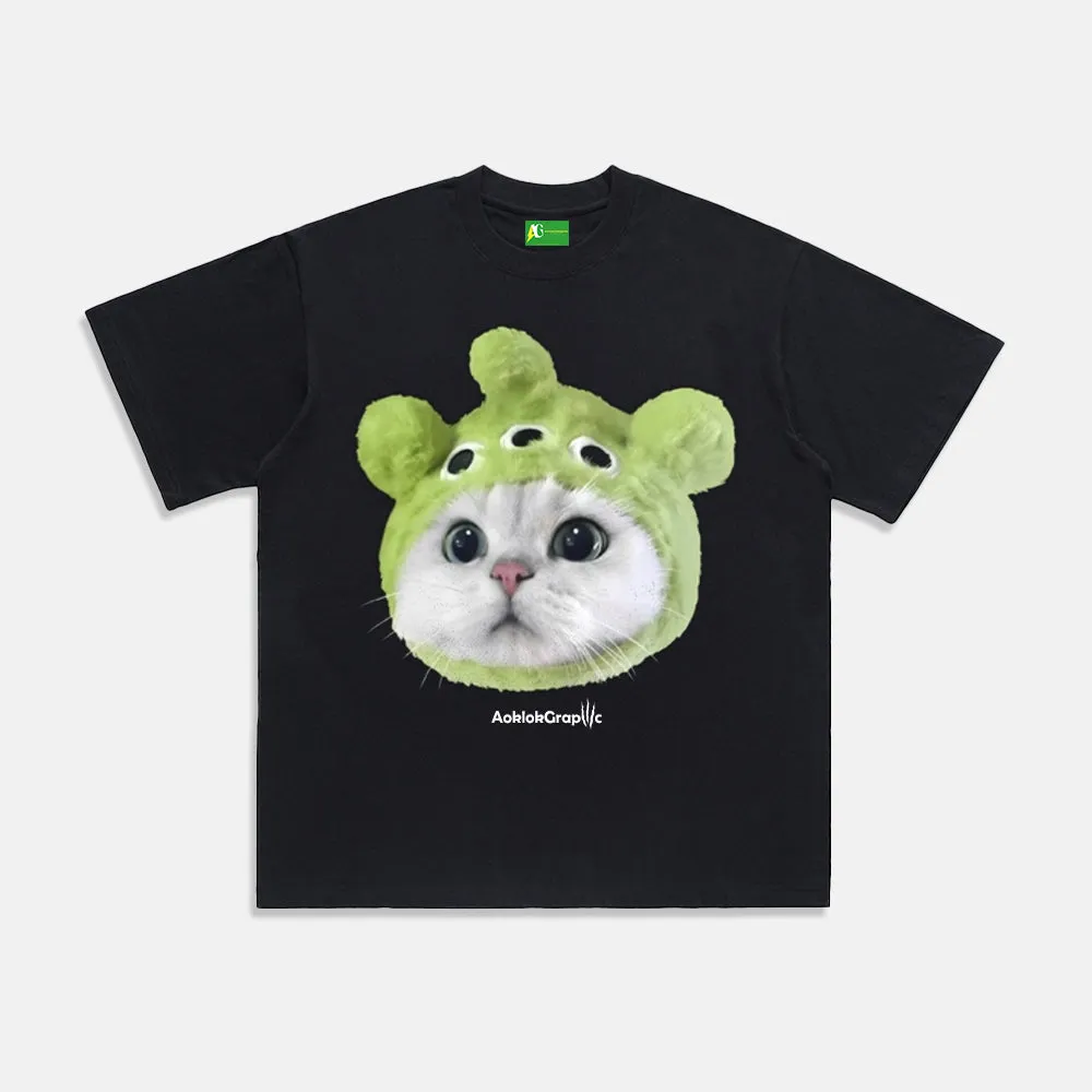 AG®Three-Eyed Hooded Cat T-Shirt