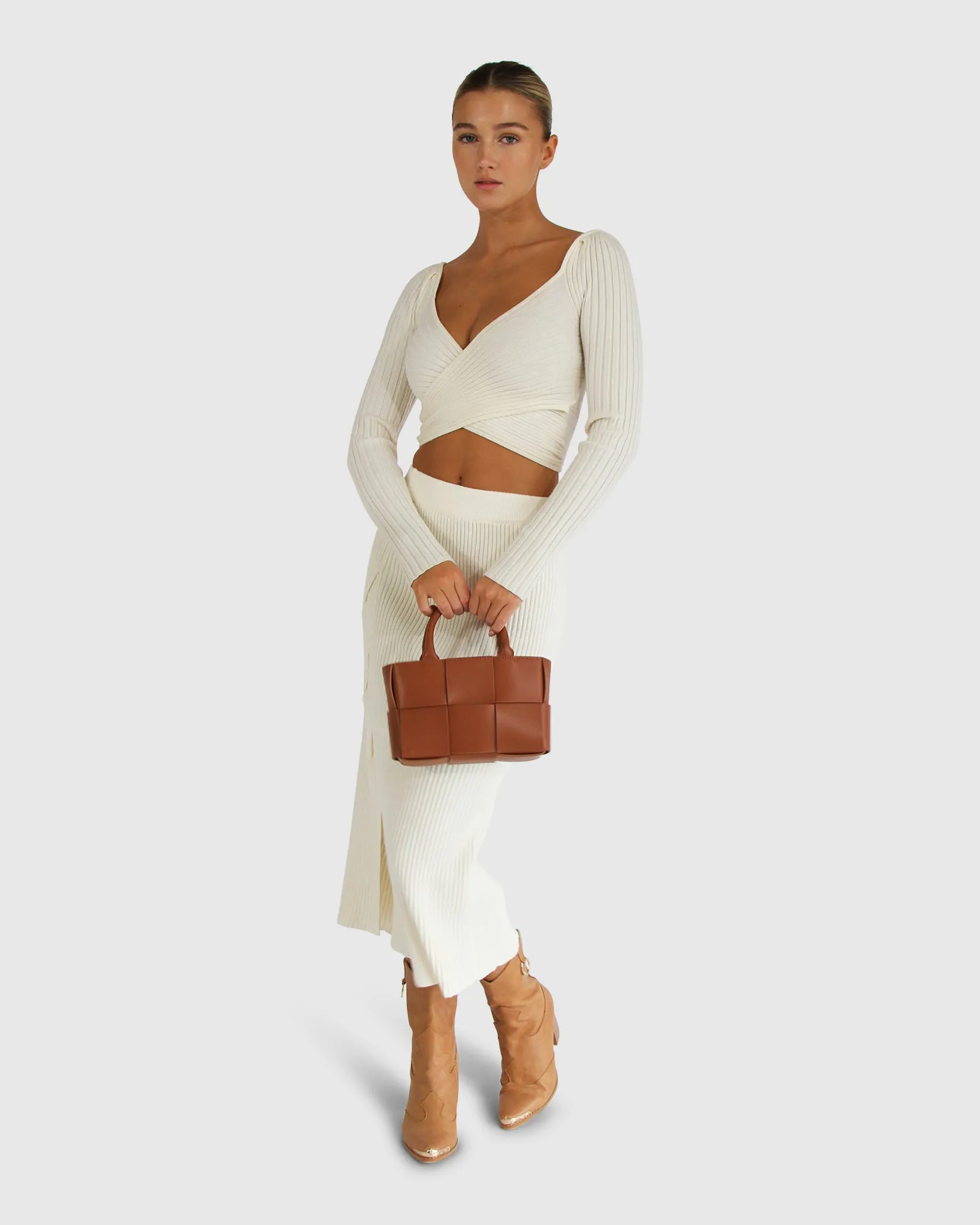 All My Life Knit Midi Skirt - Cream