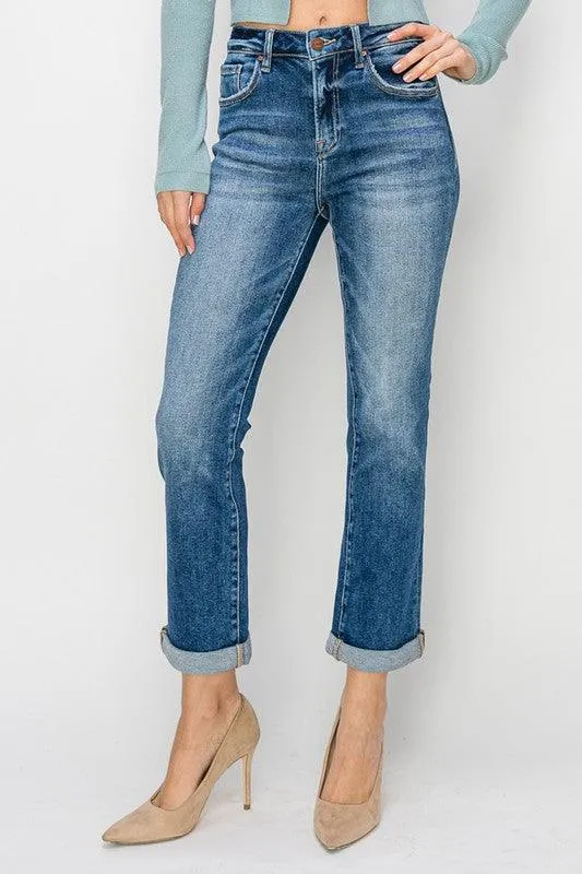 Amanda High Rise Straight Jean