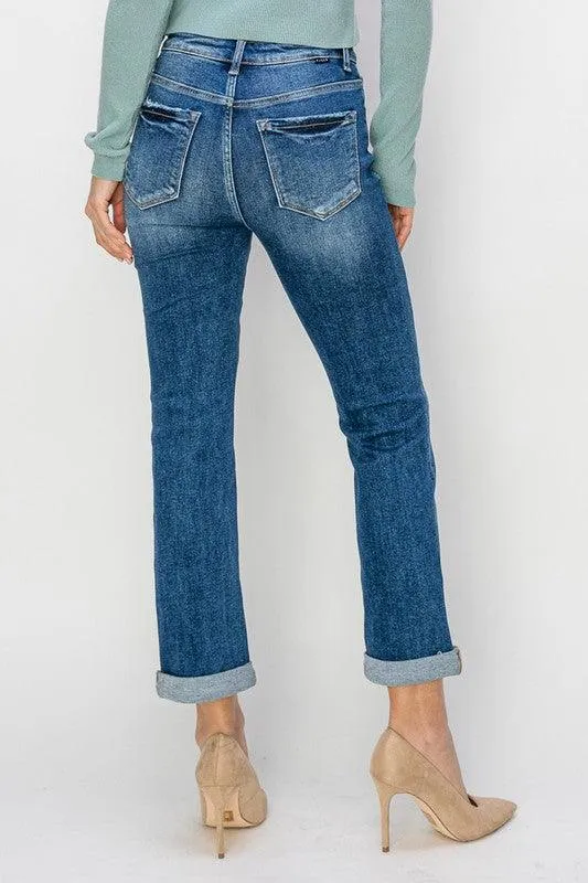 Amanda High Rise Straight Jean