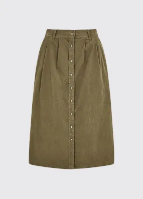 Amaryllis Pincord Boot Skirt - Dusky Green - Size EU 36