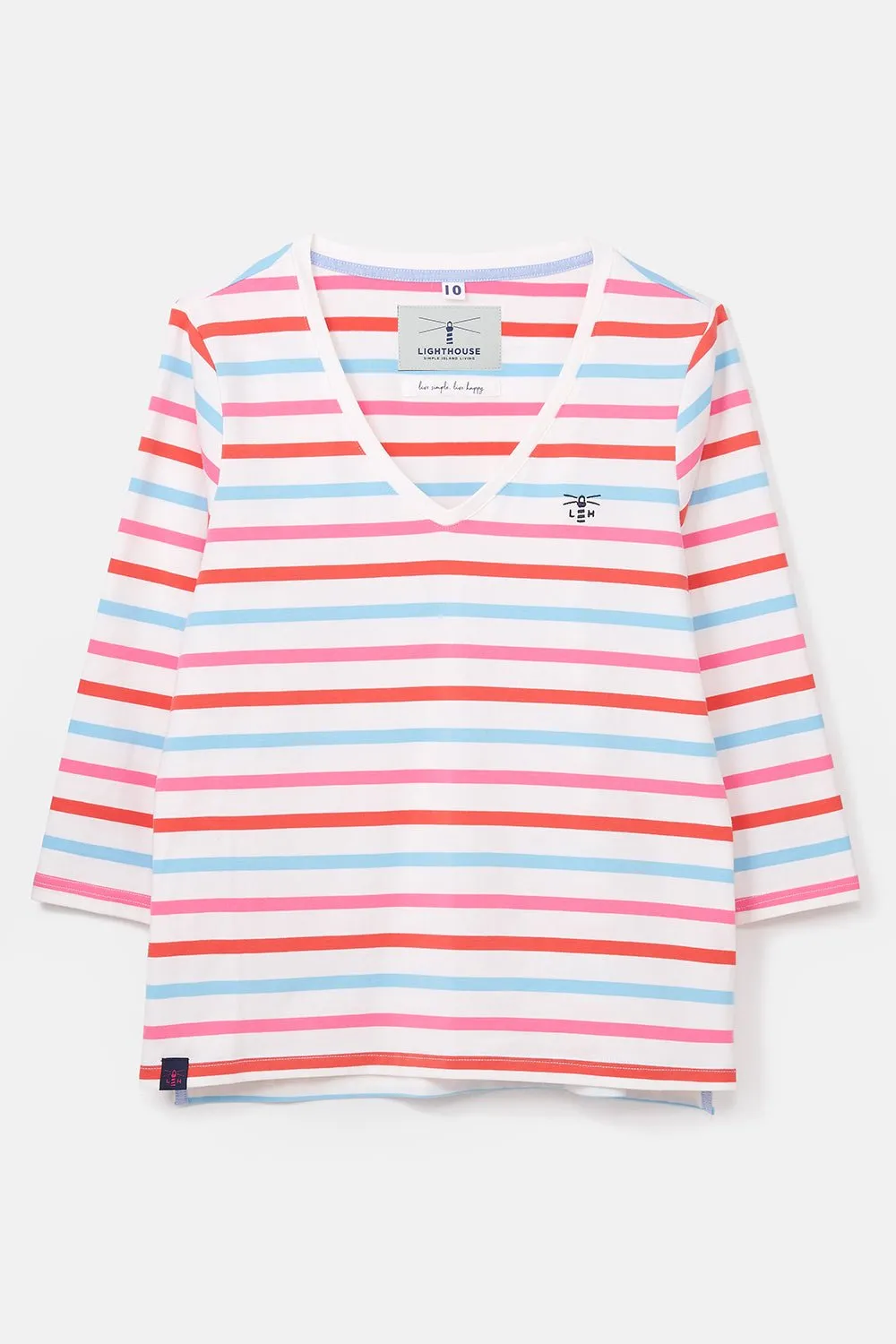 Ariana Top - Watermelon Pink Stripe