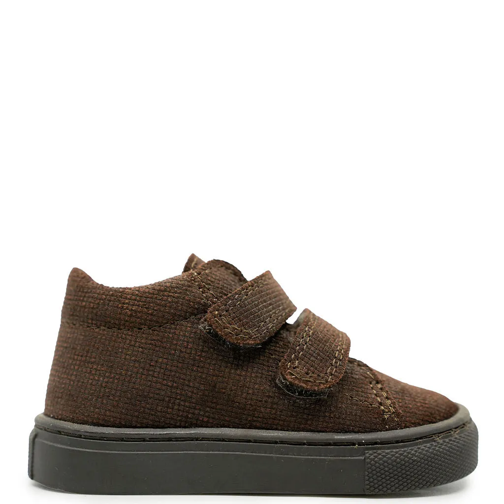 Atlanta Mocassin Brown Twill Baby Sneaker