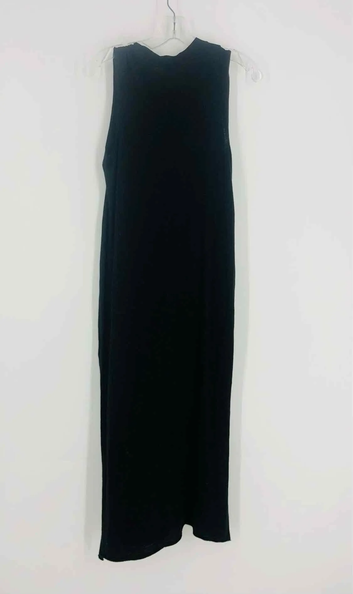 ATM Size S Black Solid Maxi Designer Dress