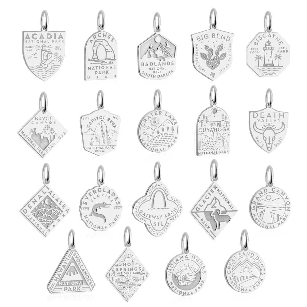 Badlands National Park Charm, Silver