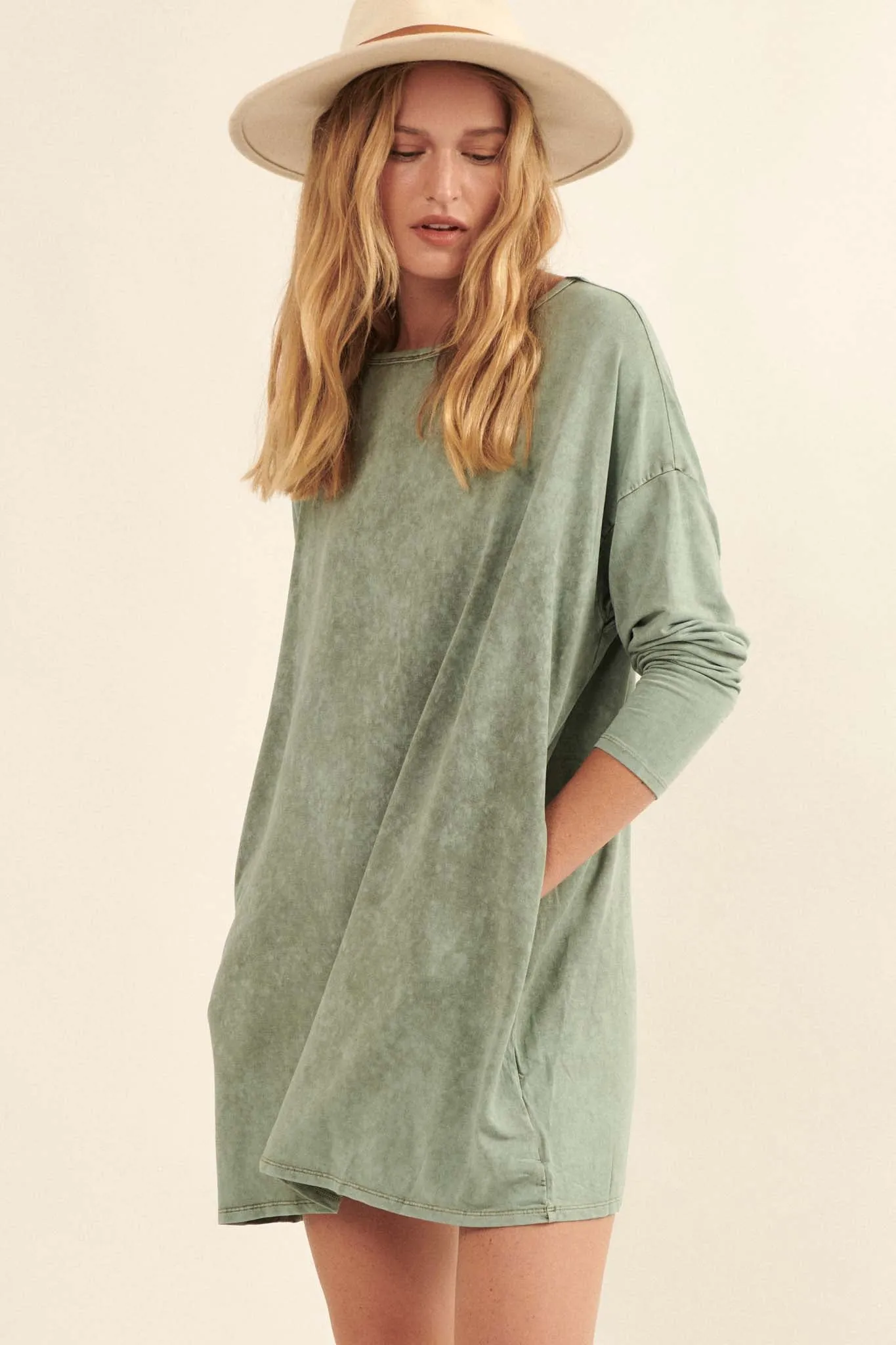 Be Inspired Long-Sleeve T-Shirt Mini Dress