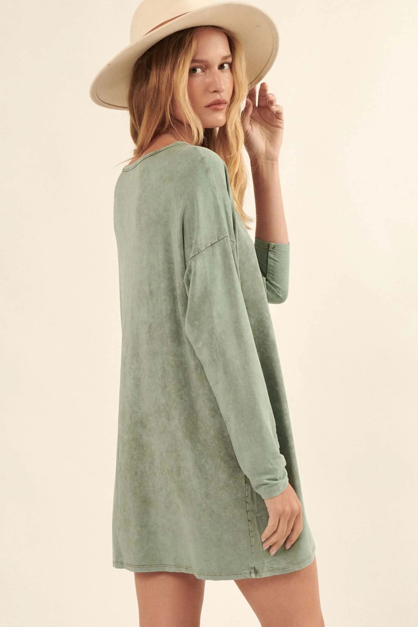 Be Inspired Long-Sleeve T-Shirt Mini Dress