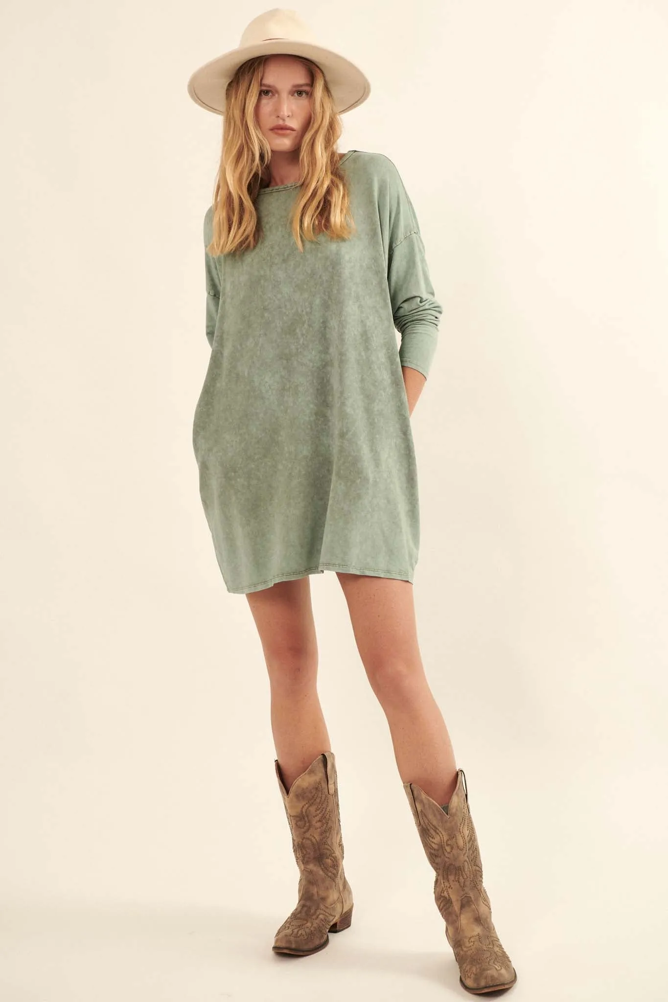 Be Inspired Long-Sleeve T-Shirt Mini Dress