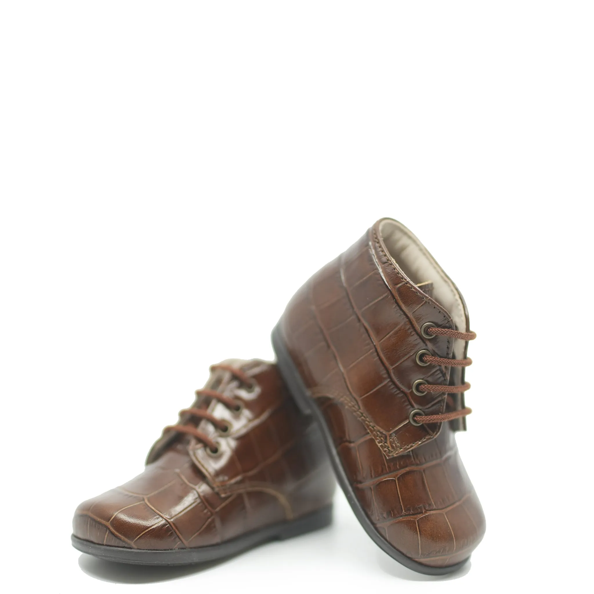 Beberlis Brown Croc Baby Bootie