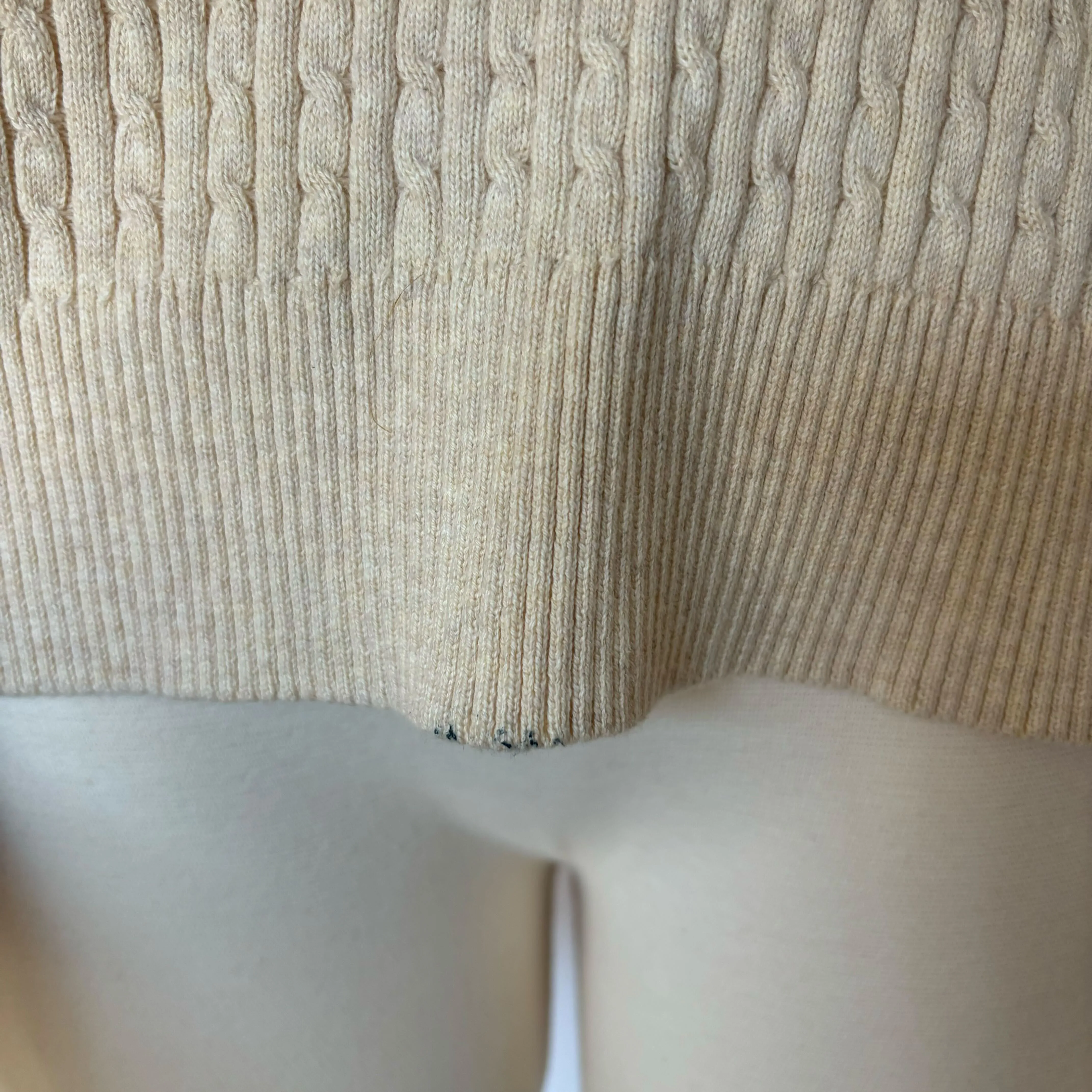 Beige Knitted Turtle Neck Sweater