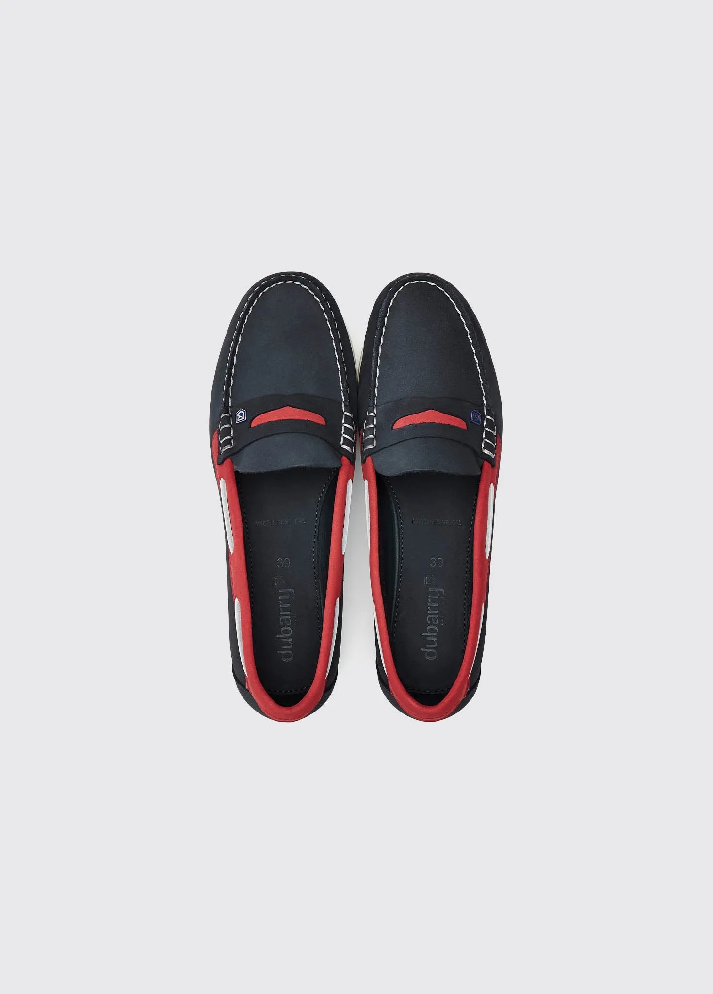 Belize Deck Shoe - Denim/Red