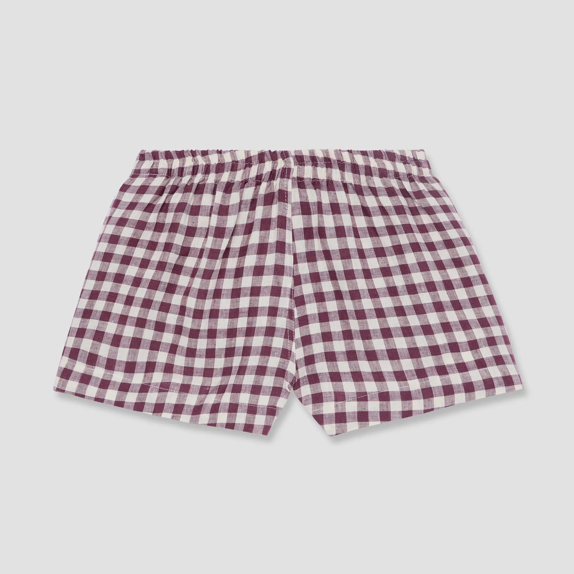 Berry Gingham Pyjama Shorts