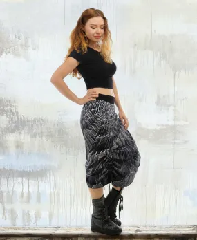 Black Feather Wrap Skirt