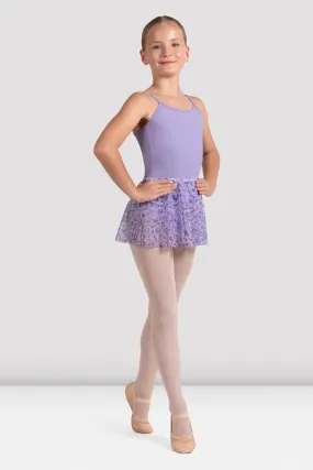 Bloch Floral Mesh Skirt -Childs - Lilac Haze