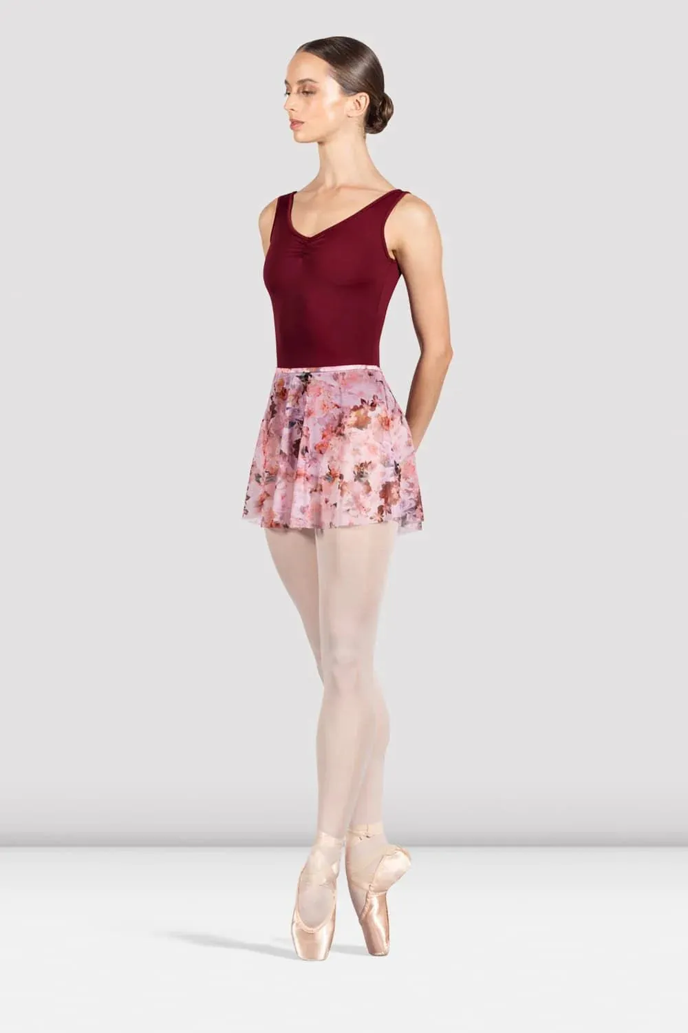 Bloch Floral Mesh Skirt - Laurel Mist