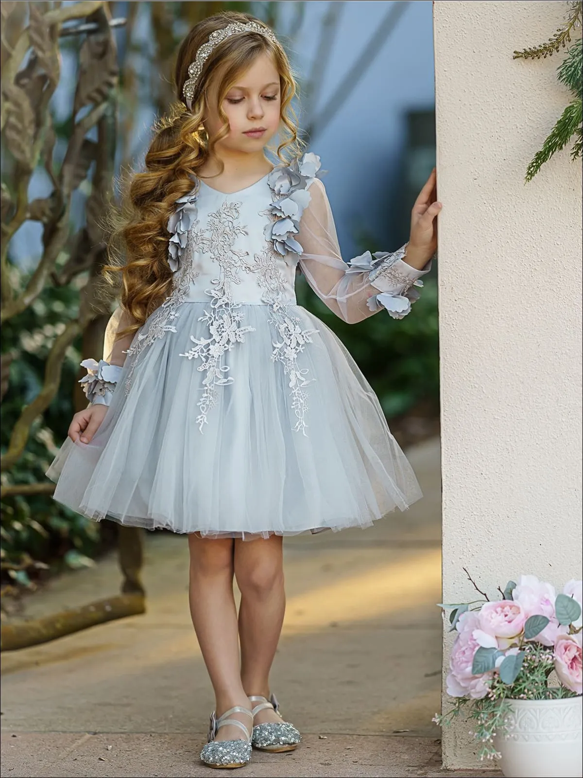 Bloom Queen Embellished Lace Tutu Dress