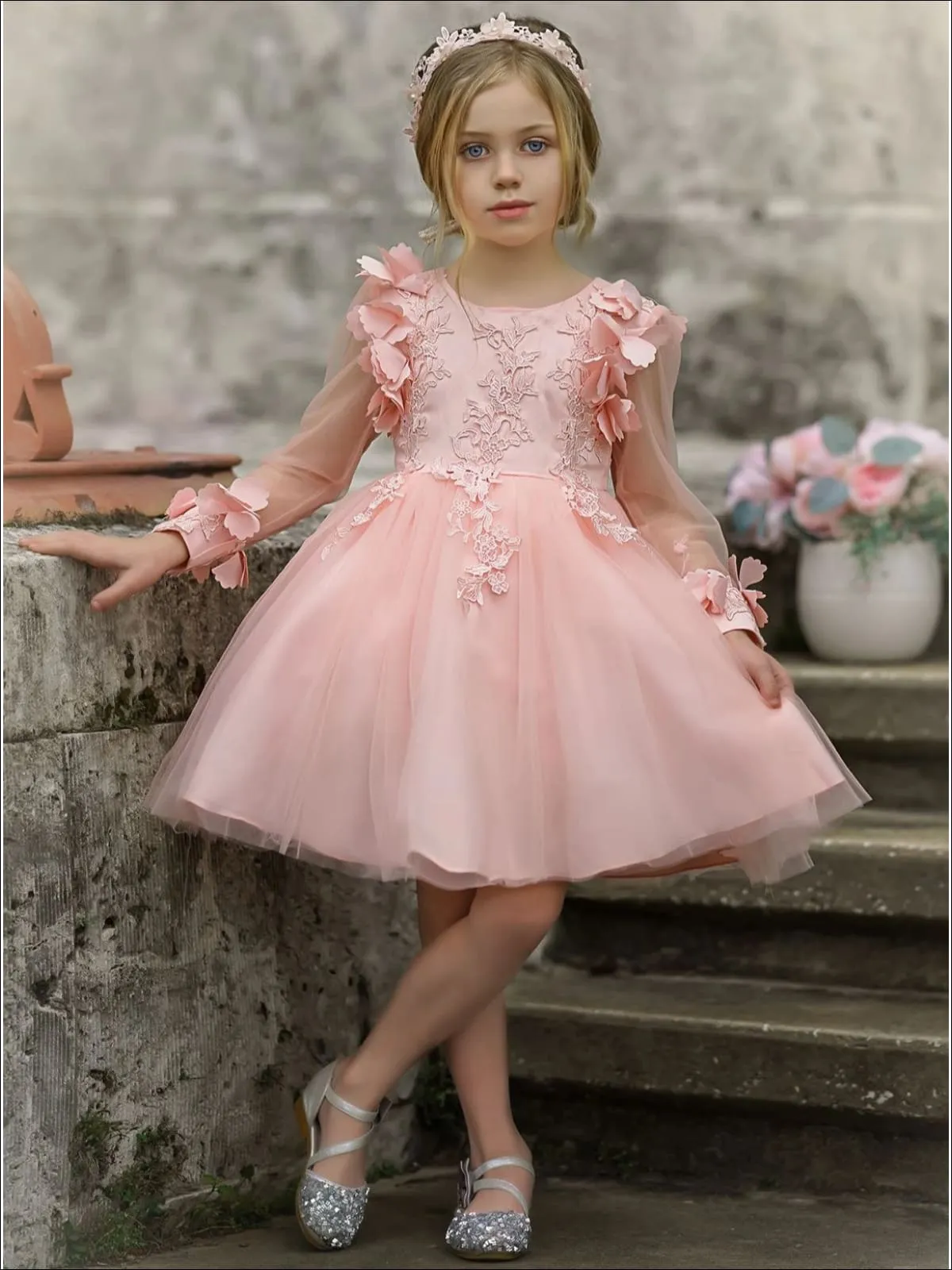 Bloom Queen Embellished Lace Tutu Dress