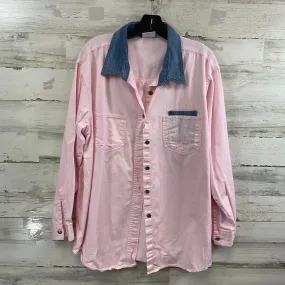 Blouse Long Sleeve By Carolina Blues In Pink, Size: 2x