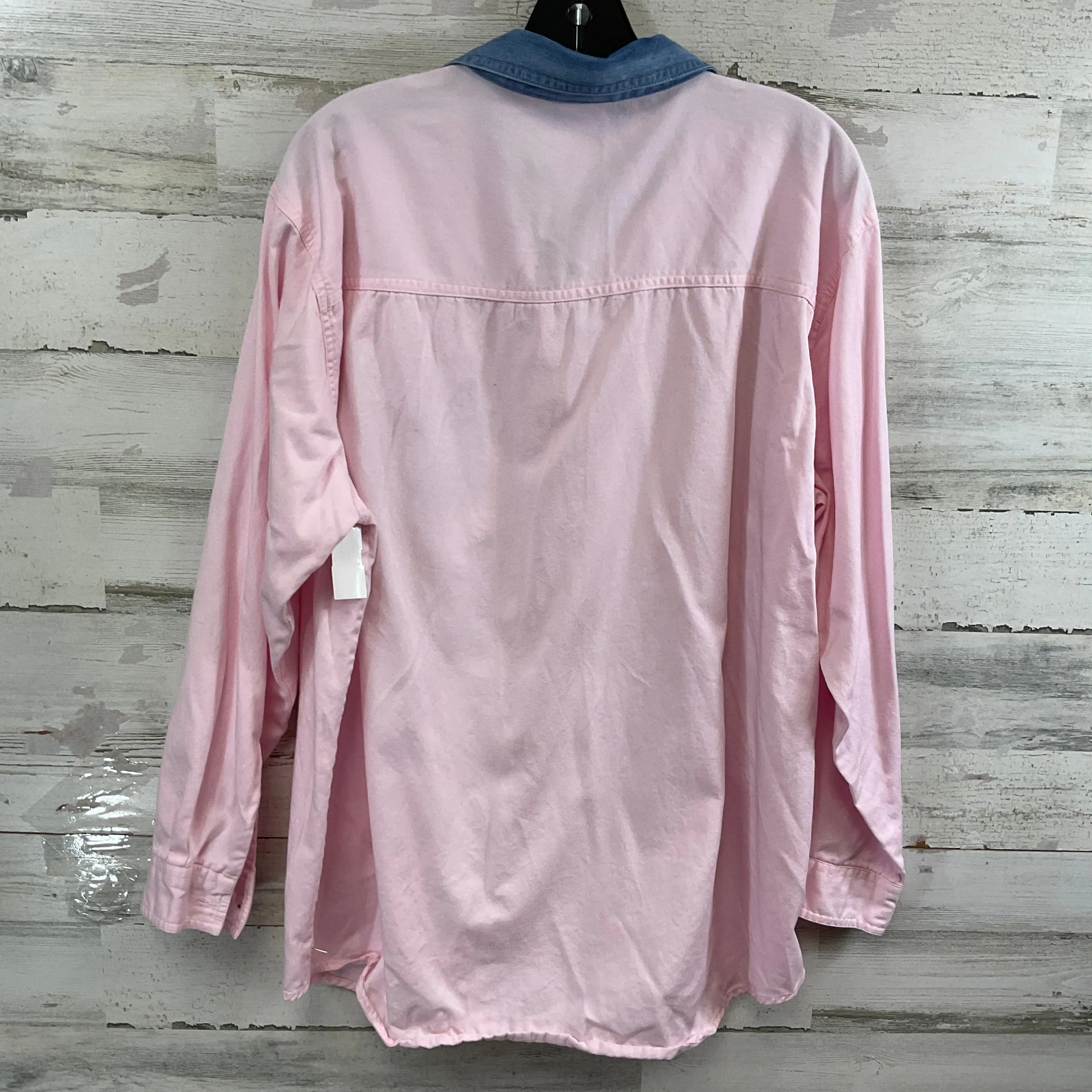 Blouse Long Sleeve By Carolina Blues In Pink, Size: 2x