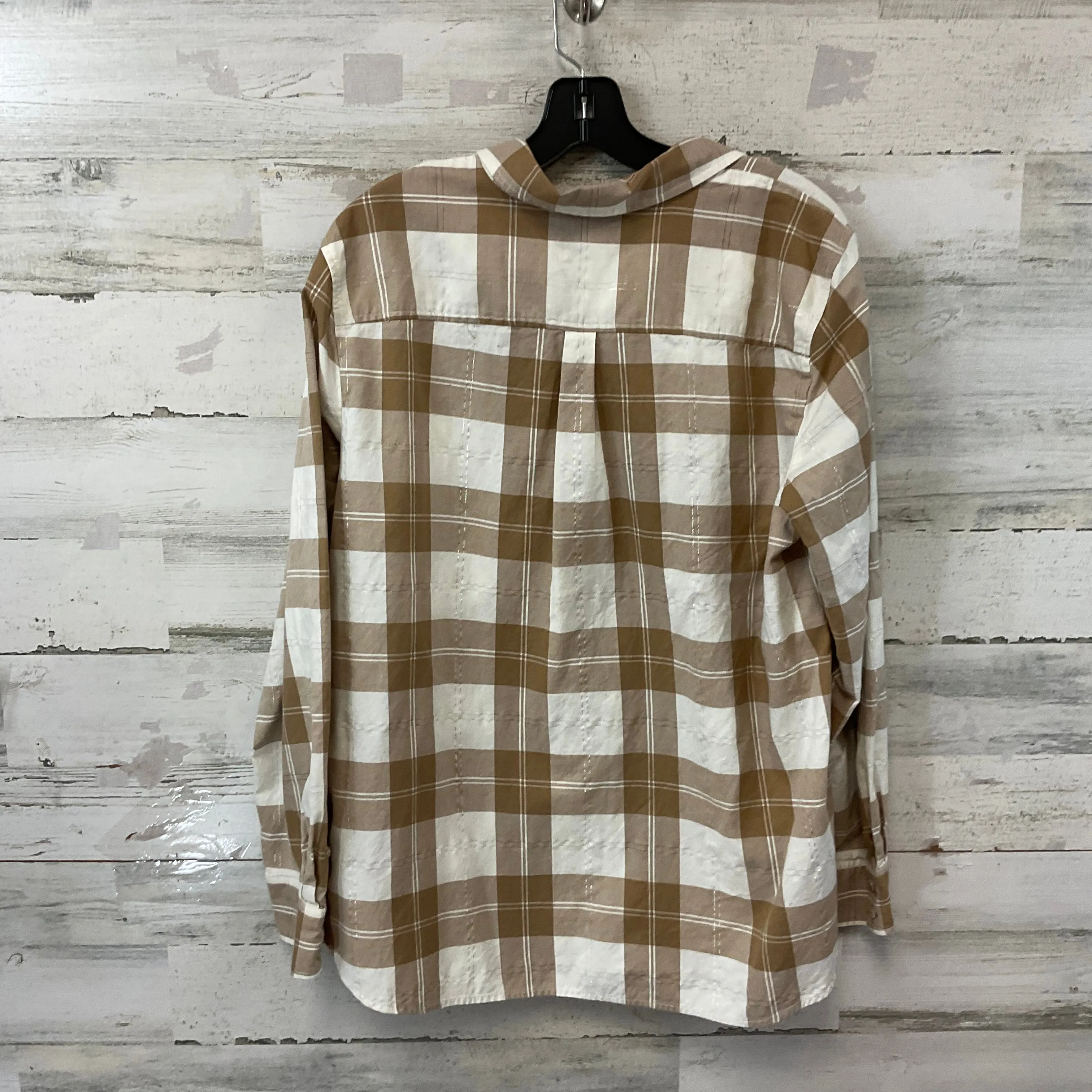 Blouse Long Sleeve By Talbots In Brown, Size: Xl