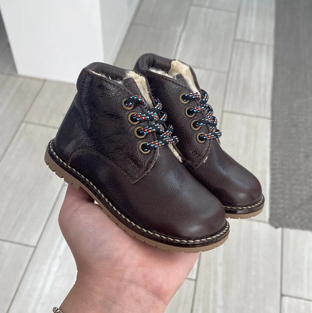 Bonpoint Brown Fur Diego Bootie