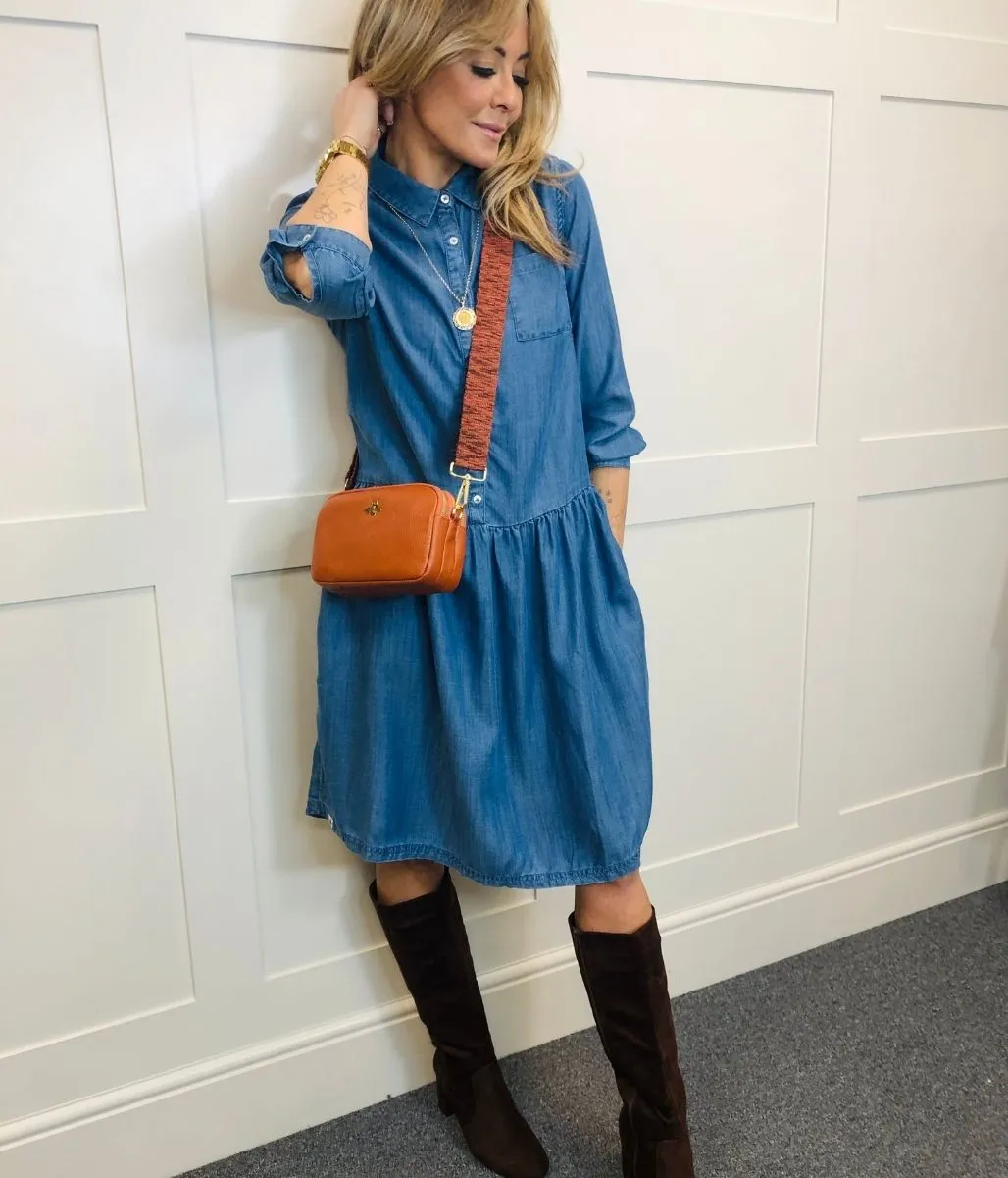 Brakeburn Relaxed Fit Denim Shirt Dress