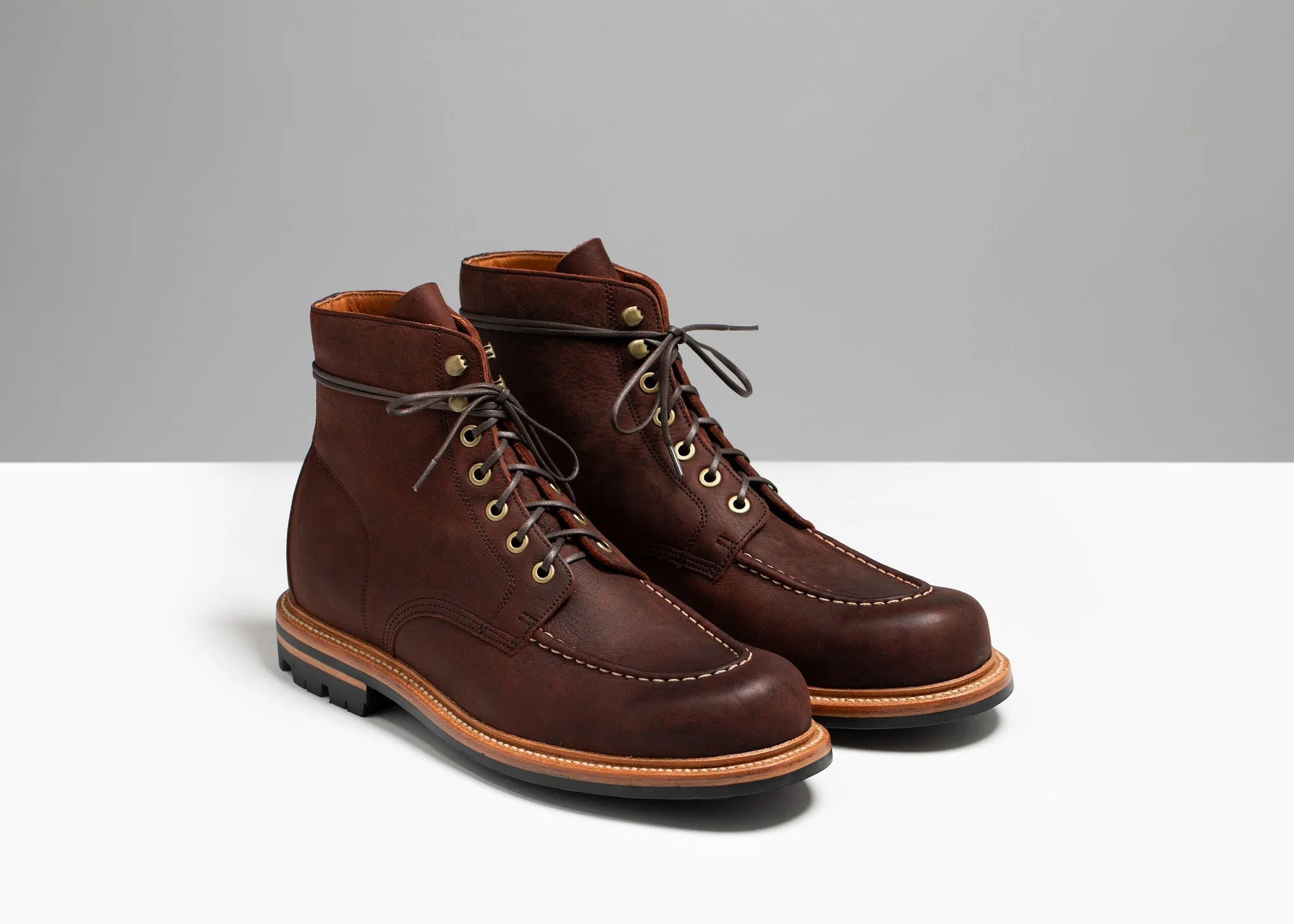 Brass Boot / Dark Burgundy Kudu