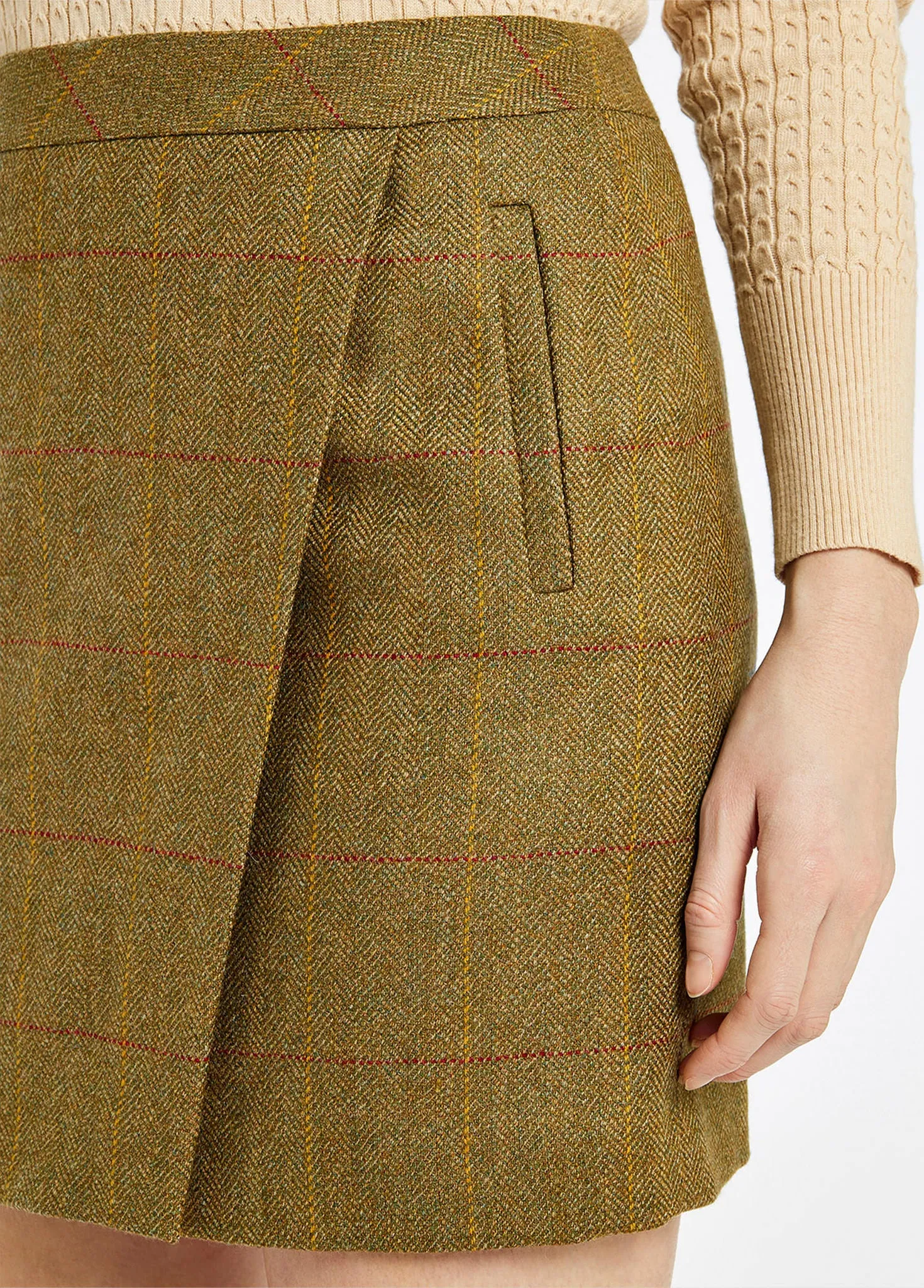 Buckthorn Tweed Skirt - Elm