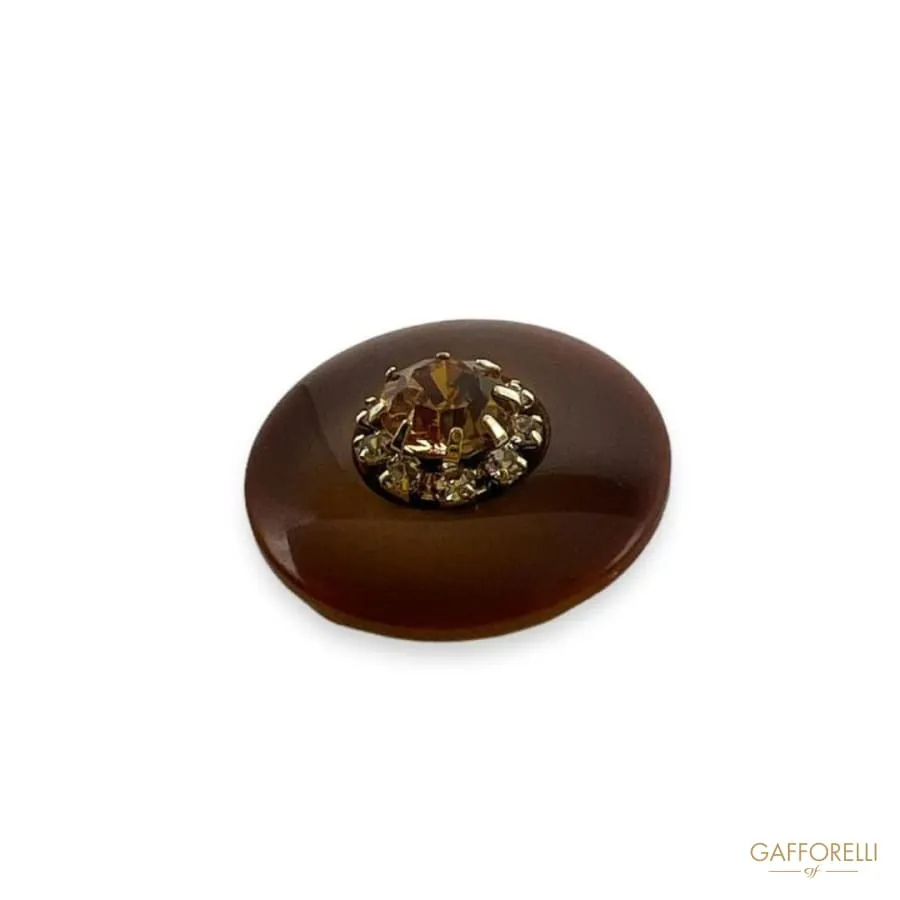 Button with Polyester Base and Jewel Detail- Art. D420 - Gafforelli Srl