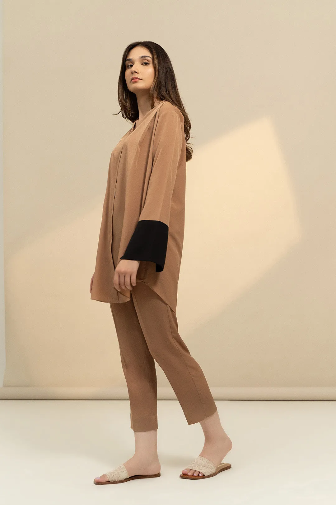 Camel Crepe Top