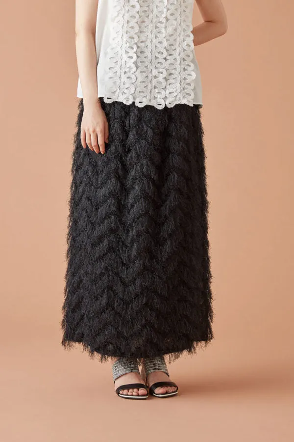 CANACO | Fringe Wrap Skirt