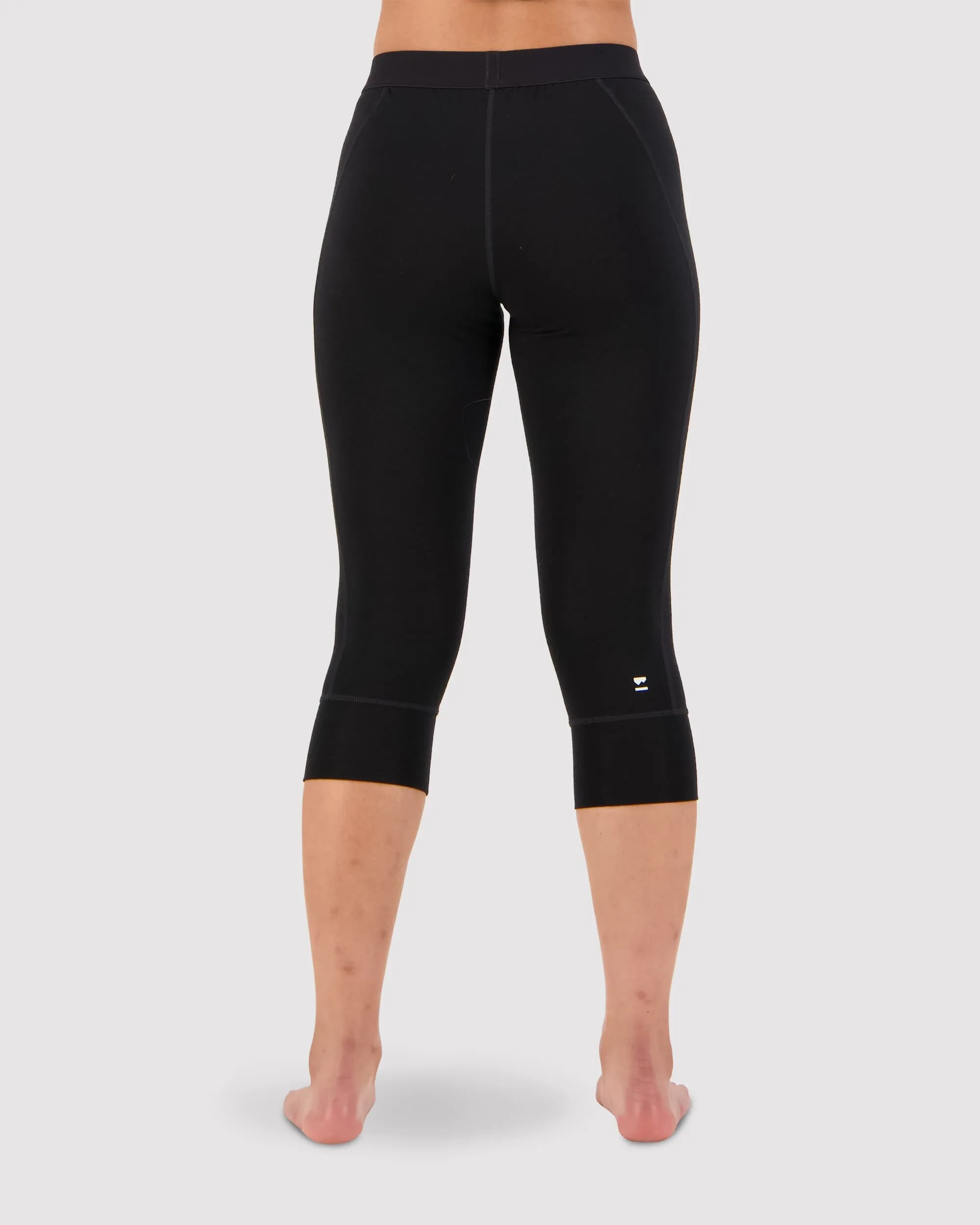 Cascade Merino Base Layer 3/4 Legging - Black