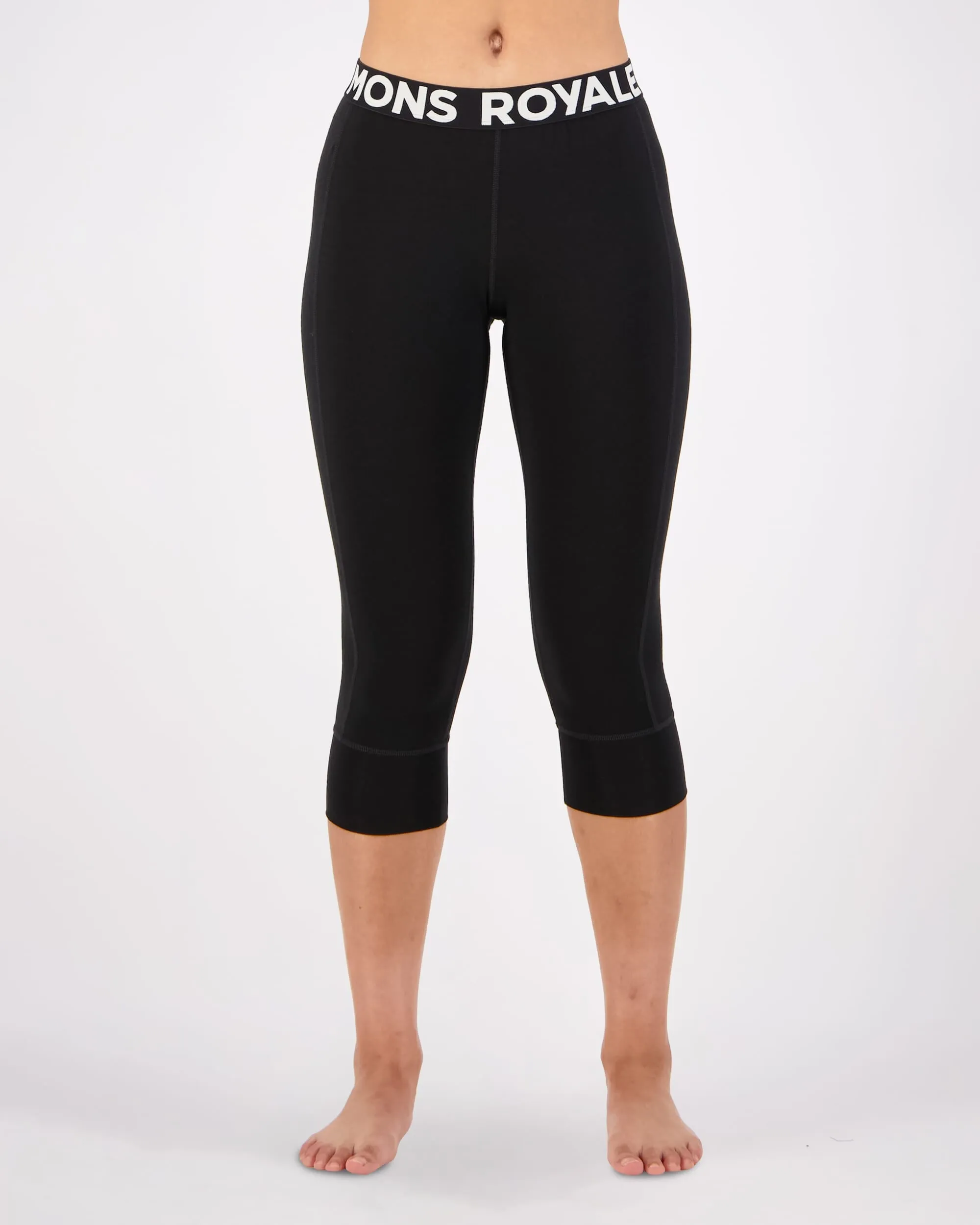 Cascade Merino Base Layer 3/4 Legging - Black