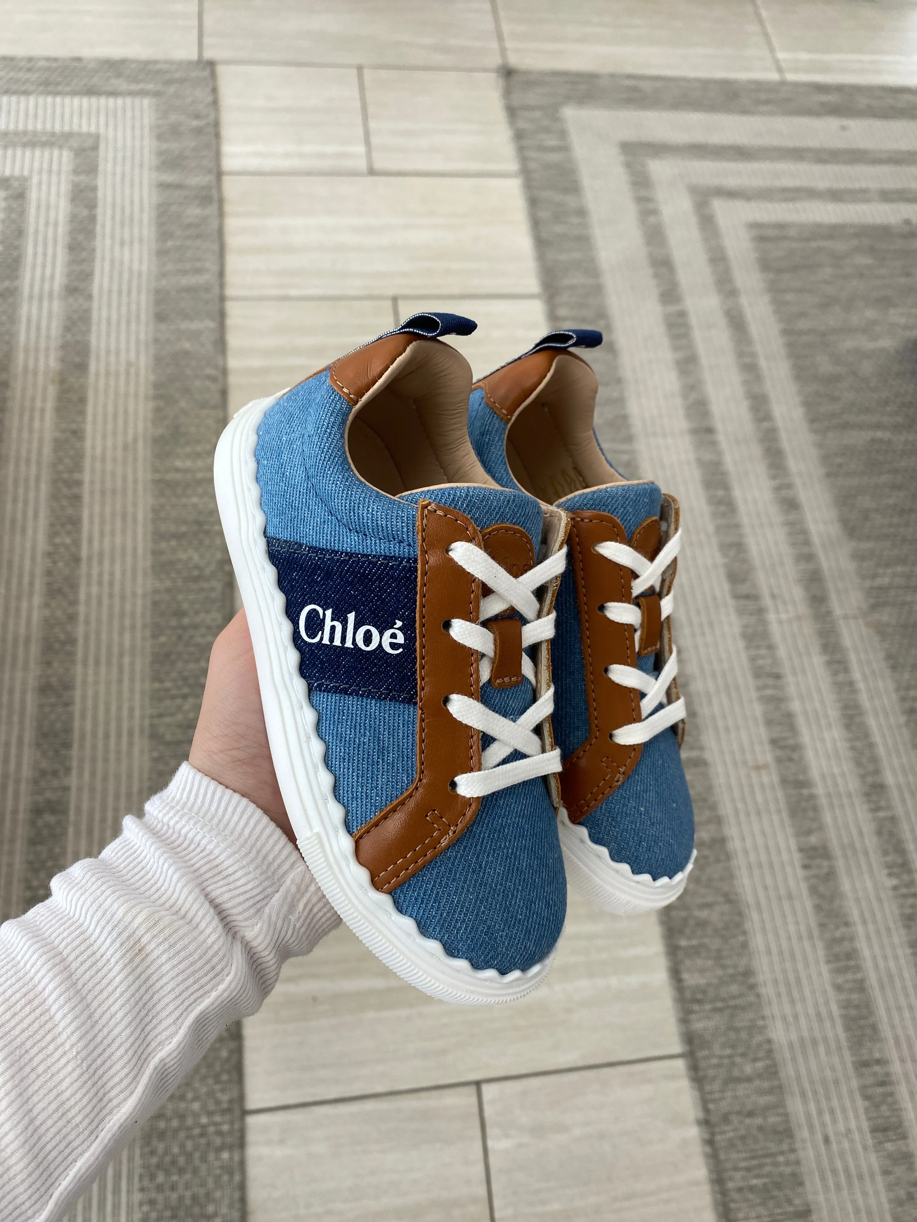 Chloe Denim Mini Me Sneaker