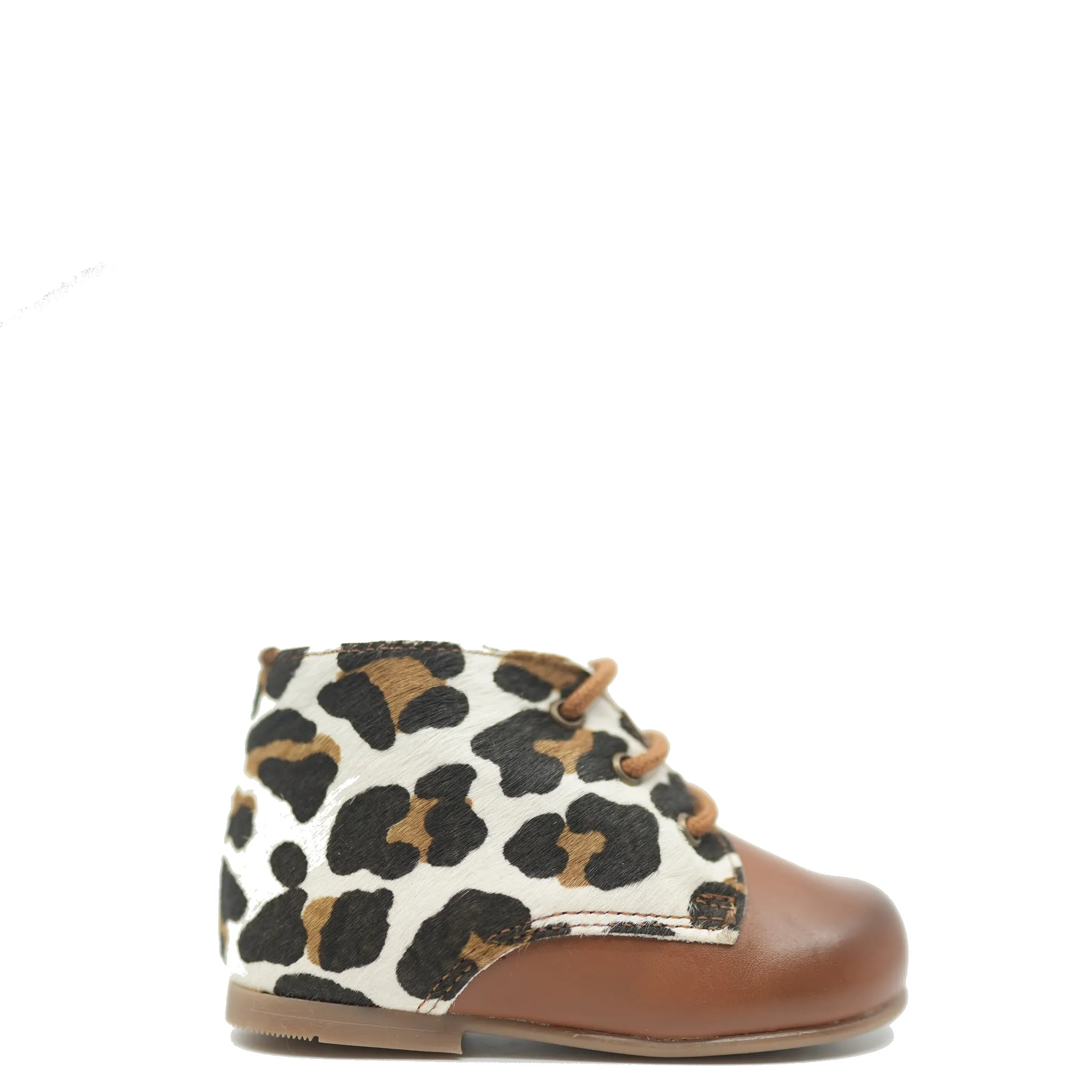 Confetti Leopard and Brown Baby Bootie