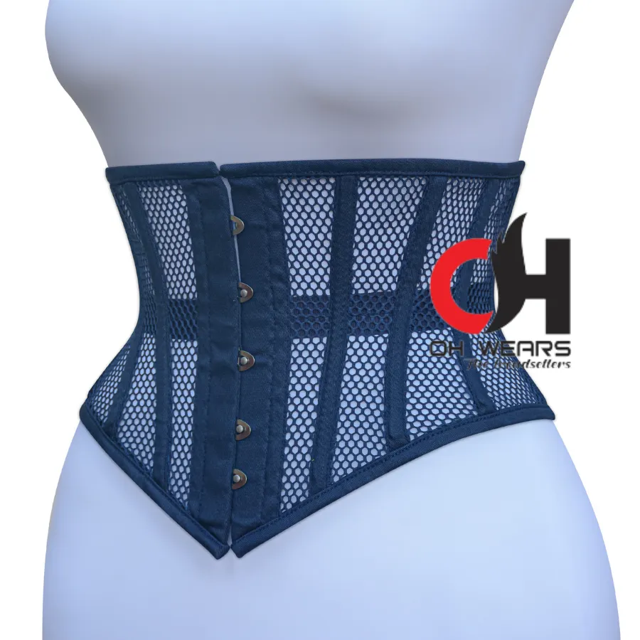 Cotton Mesh Underbust Waist Cincher Corset