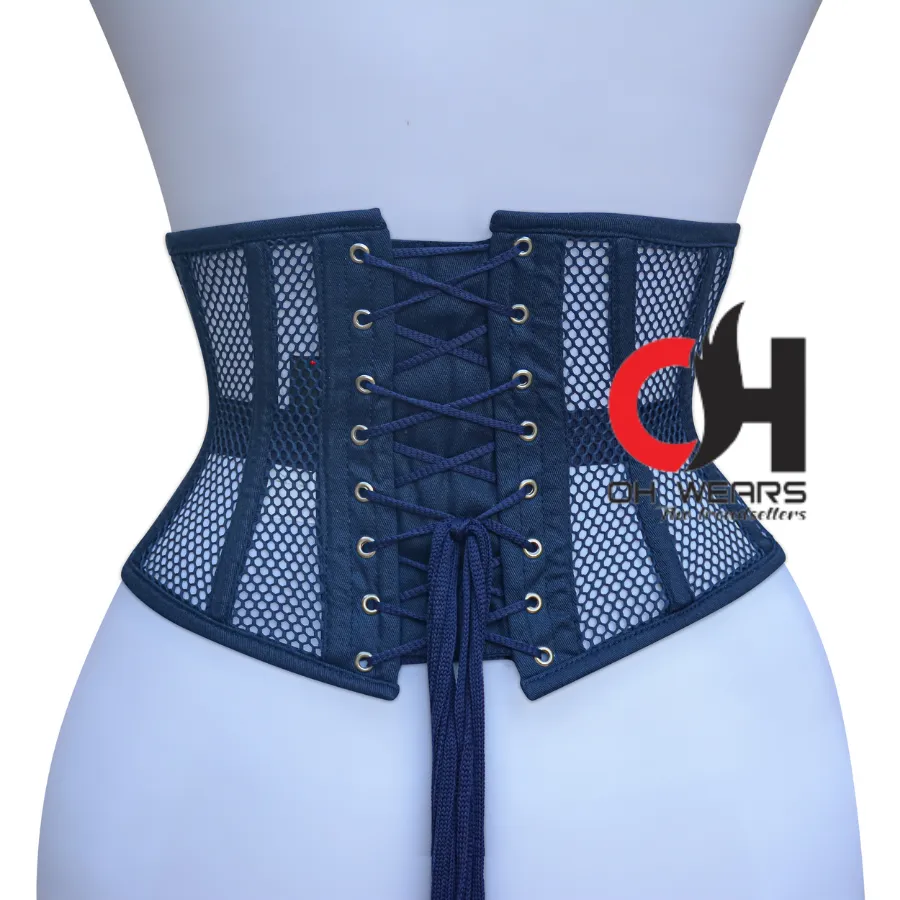 Cotton Mesh Underbust Waist Cincher Corset