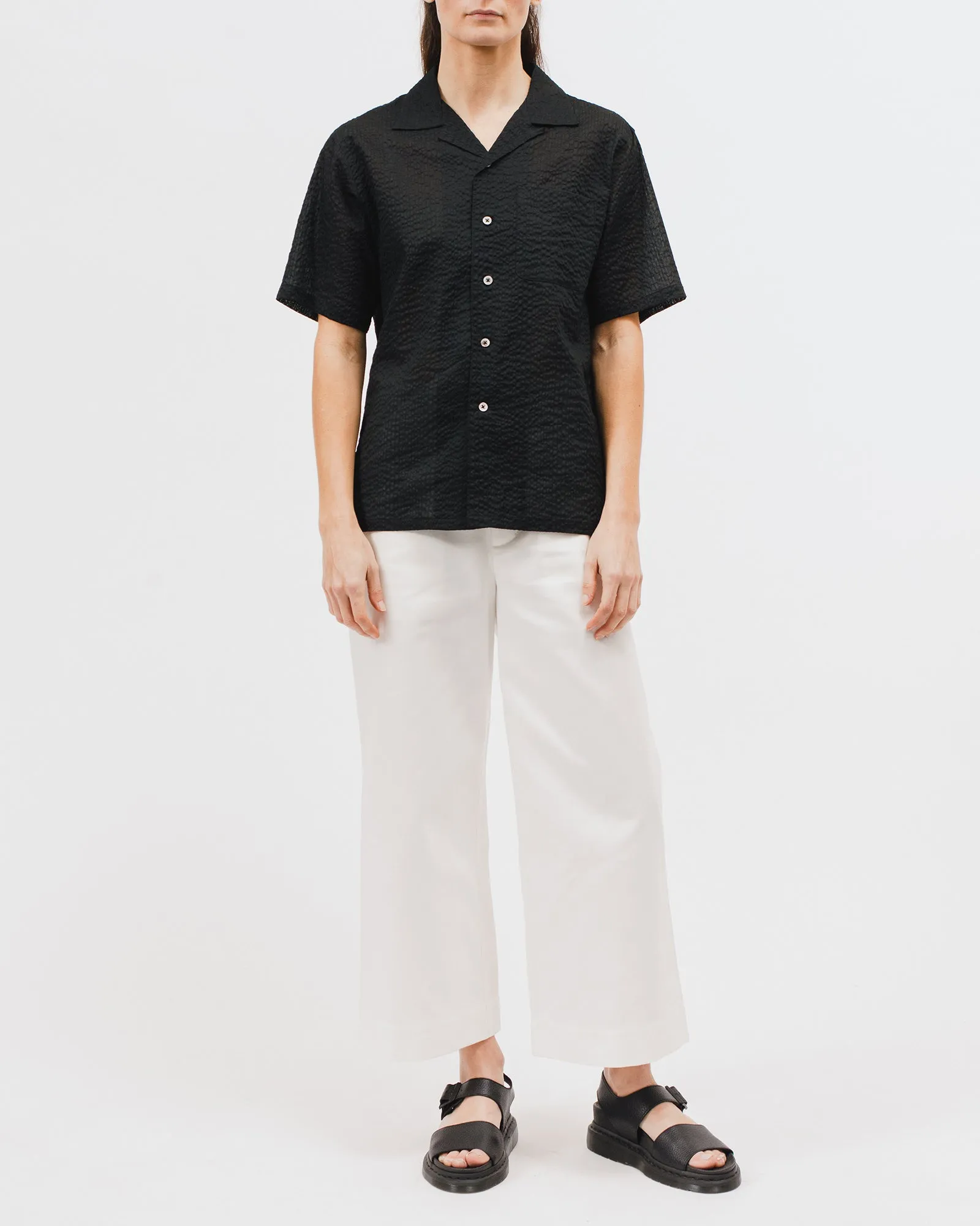 Crepe SS Shirt - Black W