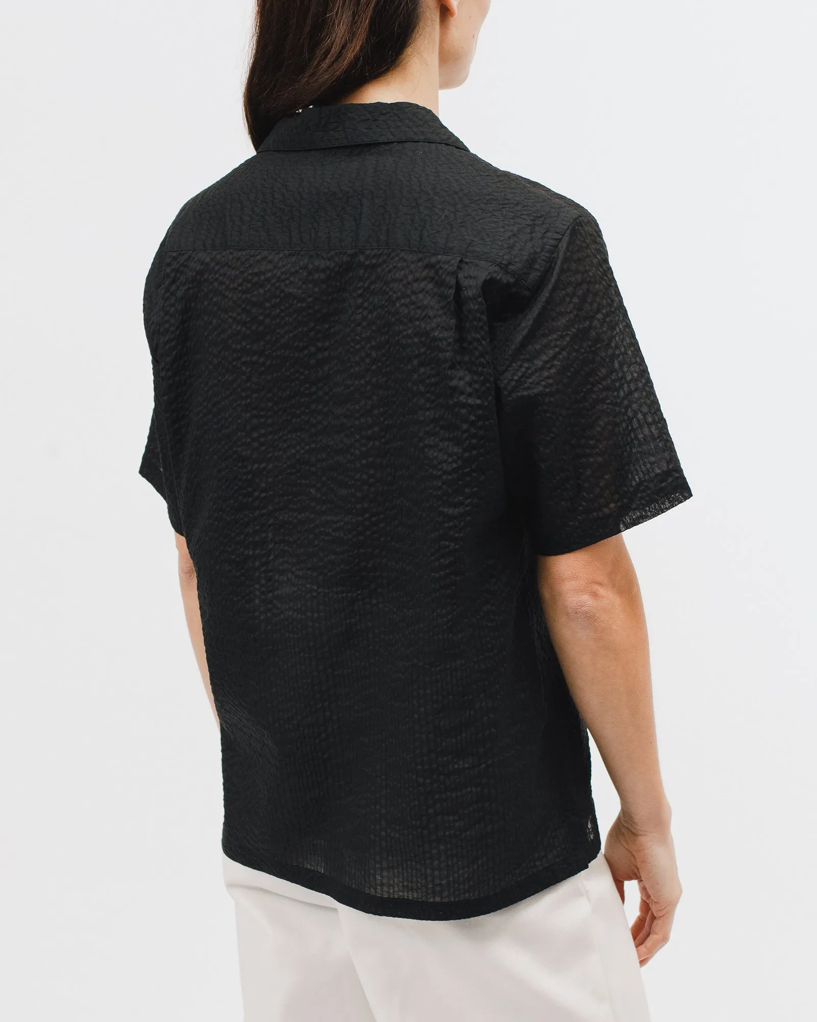 Crepe SS Shirt - Black W