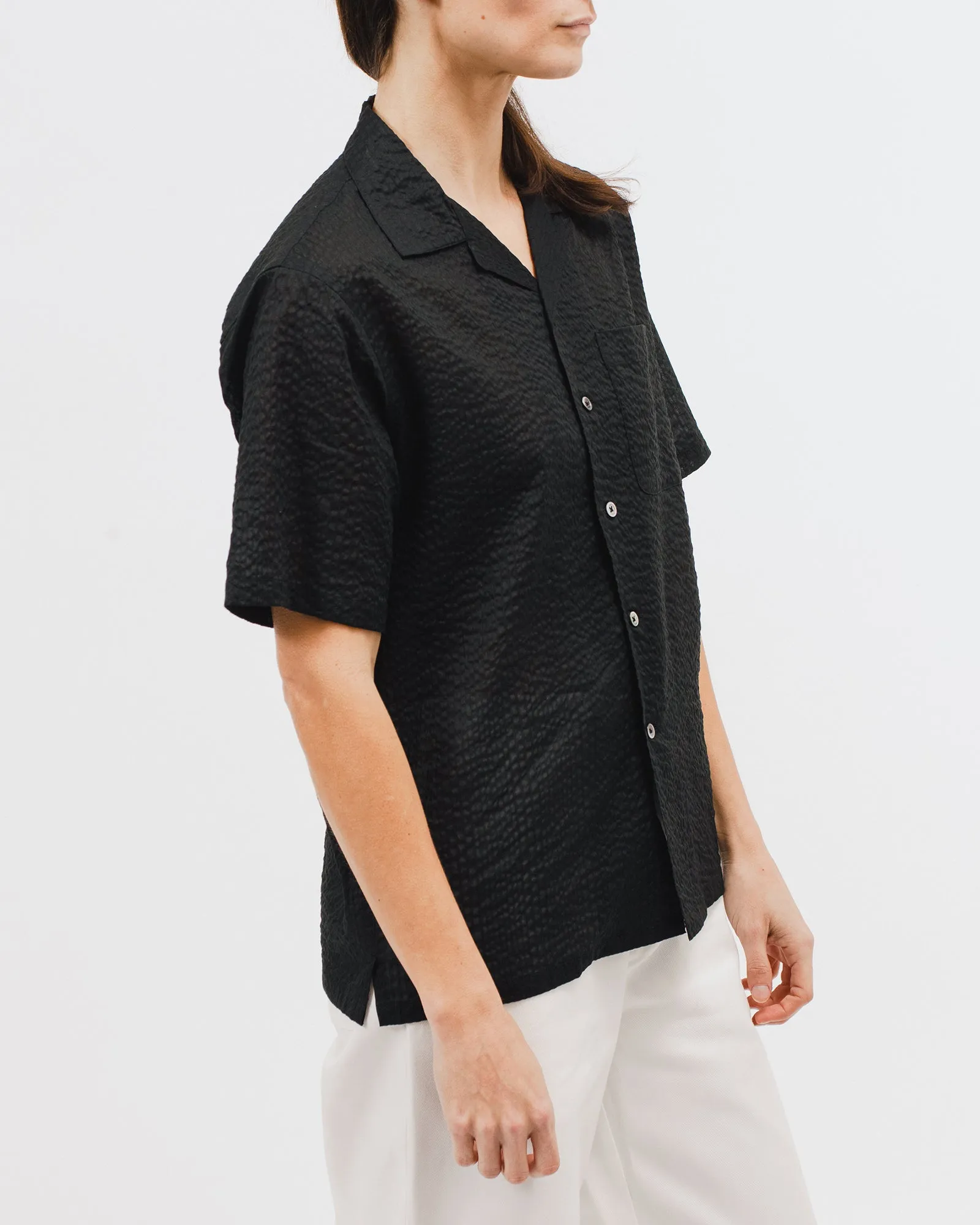 Crepe SS Shirt - Black W