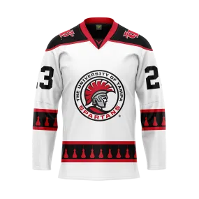 Custom University of Tampa White Womens Hockey Authentic Sublimated Jersey