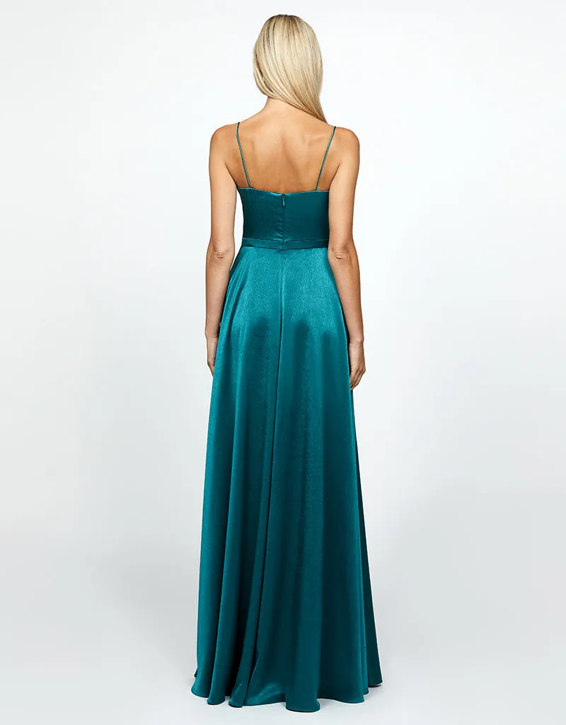 DIAMOND COWL WRAP GOWN B43D11LW