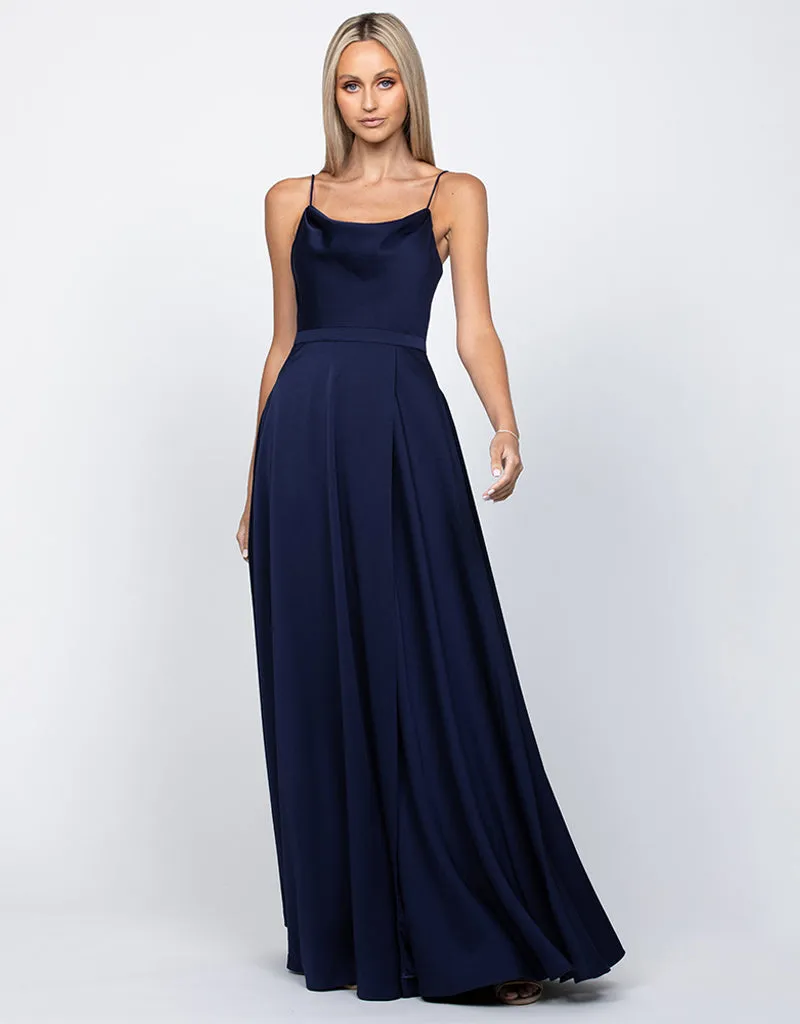 DIAMOND COWL WRAP GOWN B43D11LW