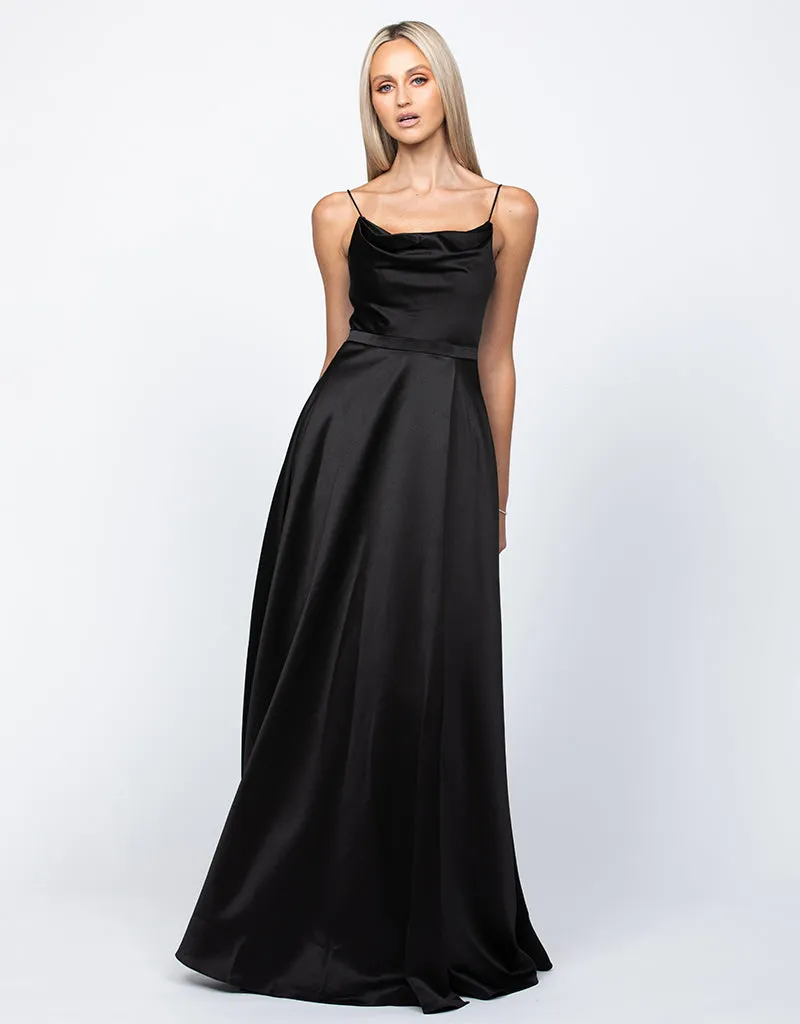 DIAMOND COWL WRAP GOWN B43D11LW