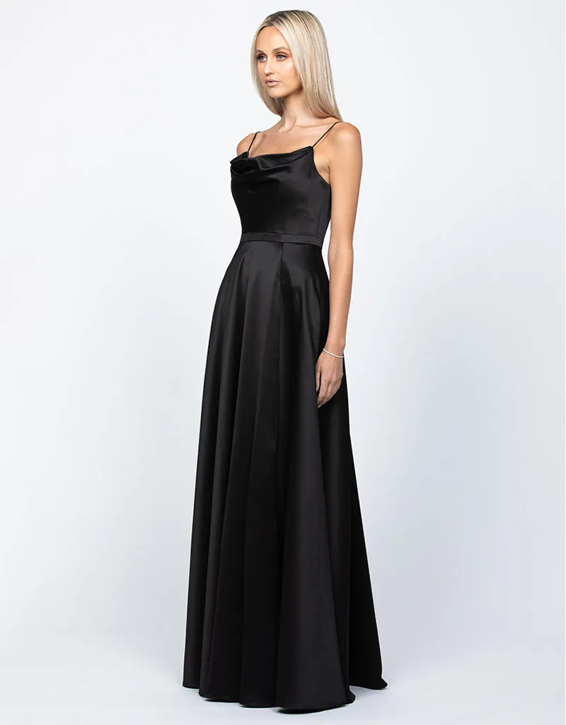 DIAMOND COWL WRAP GOWN B43D11LW